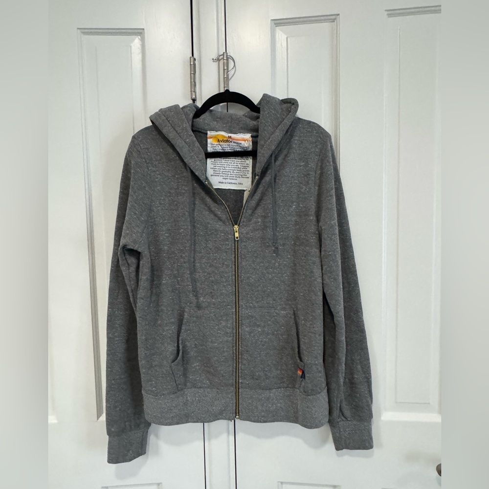 Aviator Nation Bolt Zip Up Hoodie NWT